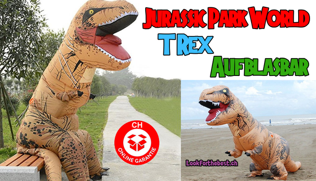 Jurassic Park T-Rex Tyrannosaurus Dino Dinosaurier Kostüm Aufblasbar Erwachsene