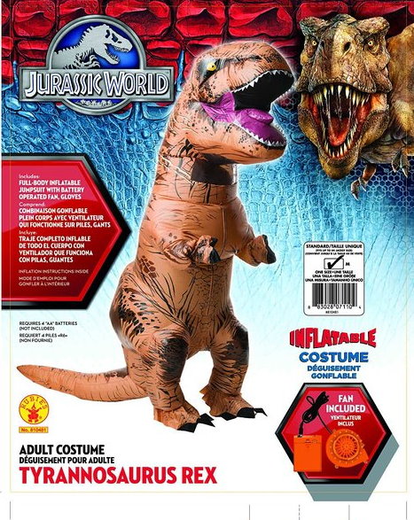Jurassic Park / World T-Rex Tyrannosaurus Rex Dino Dinosaurier Kostüm Aufblasbar Erwachsene Adult Kult