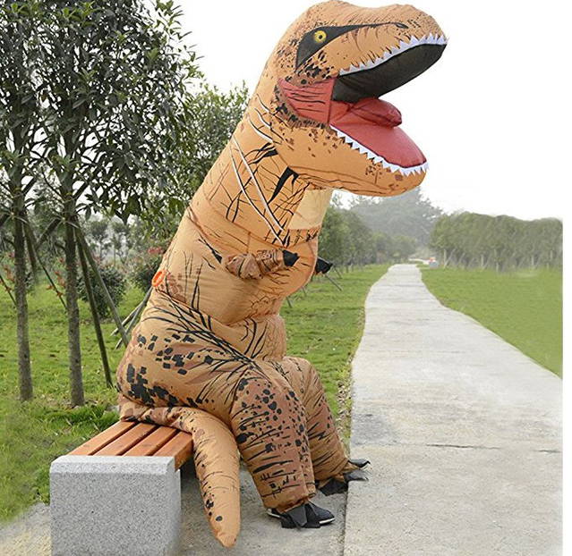 Jurassic Park / World T-Rex Tyrannosaurus Rex Dino Dinosaurier Kostüm Aufblasbar Erwachsene Adult Kult