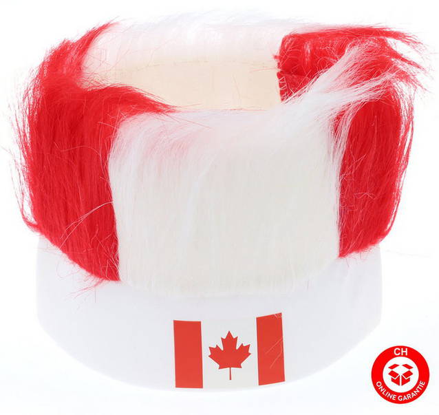 Kanada Canada Fan Kappe Team Canada Fanperücke Strubbelhaar