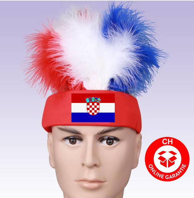 Kroatien Fan Stirnkappe Kappe Fussball WM EM Support