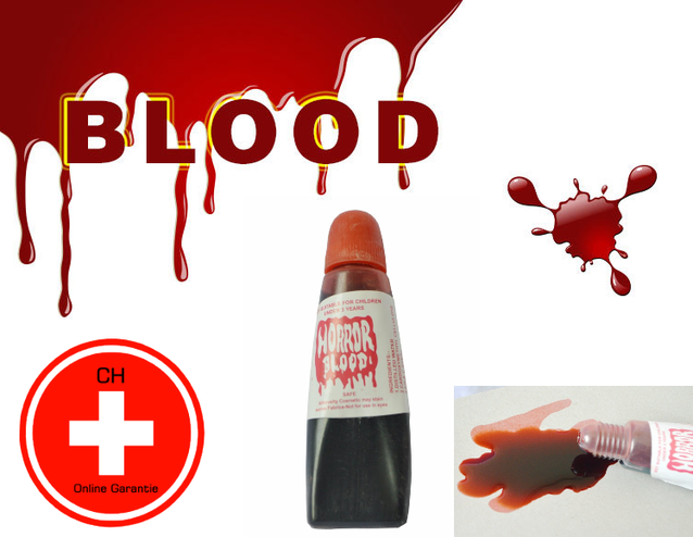 Kunst Blut Blutgel Fake Kunstblut und Theaterblut fr Theaterauffhrungen Film Video Halloween Fasnacht Partys Krankenhaus Kostm Make-Up Schminke Tube