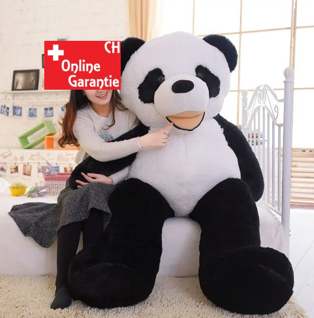 Kuscheltier Panda XXL 200cm 2m Pandabär Teddy Weiss Schwarz Geschenk Kind Kinder Frau Freundin Weihnachten Geburtstag Valentinstag Schweiz Online Garantie Abholbereit