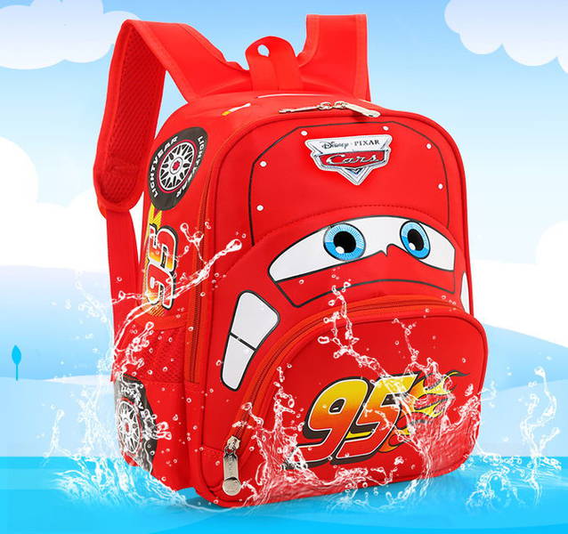 Cars Lightning McQueen Rucksack Schul Tasche Cars Disney Auto Charakter Kinder Kindergarten Primar Schule Kind Junge NEU