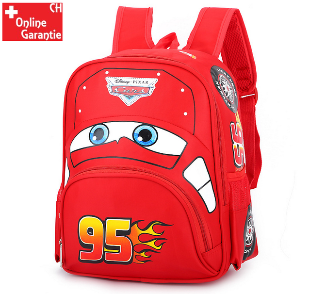 Lightning McQueen Rucksack Schul Tasche Cars Disney Auto Charakter Kinder Kindergarten Primar Schule Kind Junge NEU