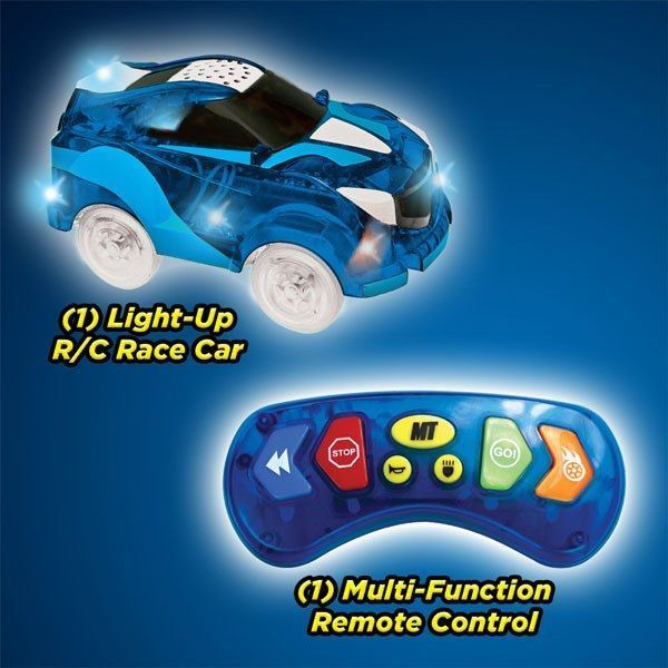 Magic Tracks Mega RC mit 2 ferngesteuerten Turbo Rennwagen Leuchtet Glow LED Spielzeug Hit Kind Kinder Weihnachten Geschenk Idee