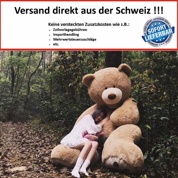 Mega Grosser Plüschbär Teddy Plüsch Bär 260cm Gross Geschenk Geburtstag, Weihnachten oder Valentinstag - für Kinder Frauen