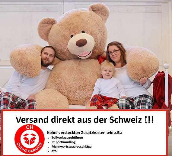 Mega Grosser Plüschbär Teddy Plüsch Bär 260cm Gross Geschenk Geburtstag, Weihnachten oder Valentinstag - für Kinder Frauen