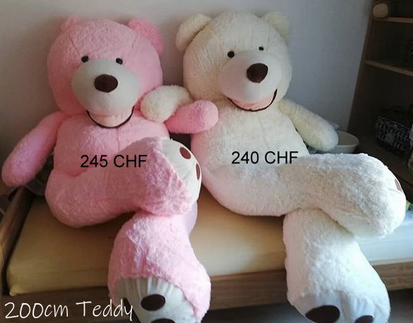 Mega XXL Riesen Teddybr Plschbr Kuschelbr Plsch Kuscheltier Pink Ted Rosa / Weiss Eisbr Geschenk Mdchen Frau Freundin Weihnachten