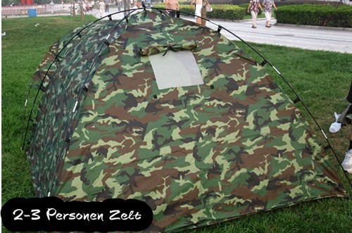 Militär Camouflage Zelt Militärzelt 2-3 Personen Outdoor Camping Openair Festival Jagd