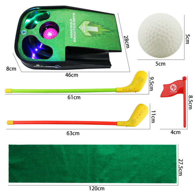 Mini Golf Spielset für Kinder Minigolf Spielzeug Lichteffekte Sound Indoor Zuhause Kind