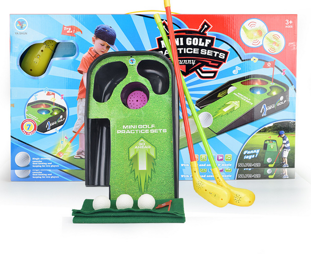 Mini Golf Spielset für Kinder Minigolf Spielzeug Lichteffekte Sound Indoor Zuhause Kind