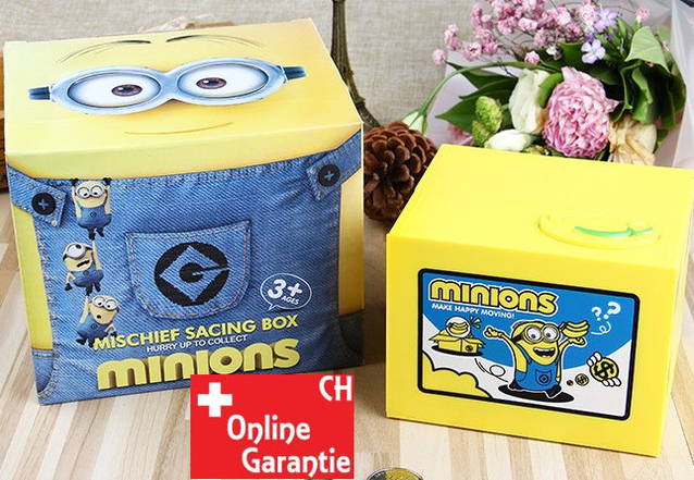 Minions Geld Sparbox Spardose Sparschein Geschenk Kinder Mnz Geld Mnzen Sparen