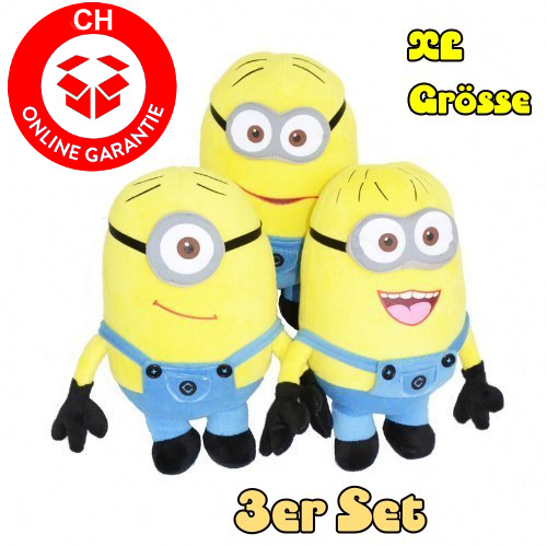 Minions Ich - Einfach unverbesserlich Plsch Plschfigur Fan Set Kino 3 Set  50cm Kino XL Hit Film Kinder Geschenk Set Stofftier Kuscheltier