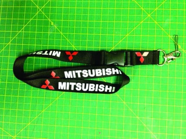 Mitsubishi Fan Schlüssel Anhänger Band Schlüsselanhänger Schlüsselband Band Fanshop