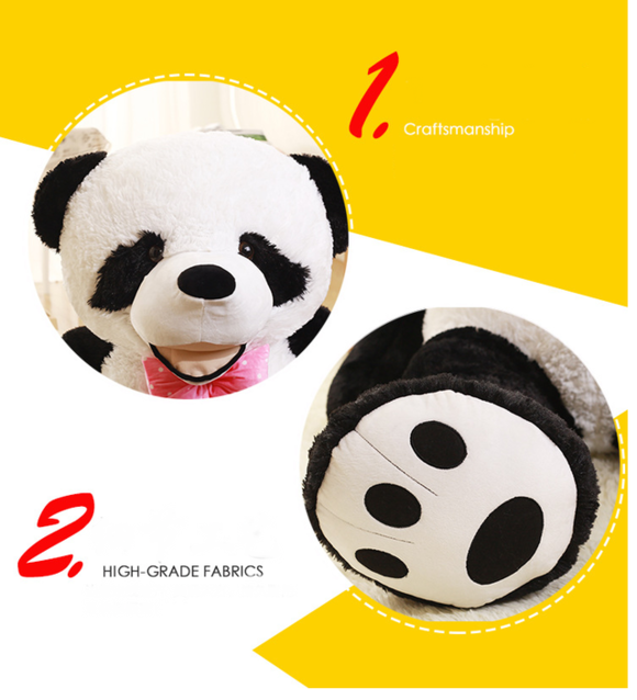 Mega Grosser Panda 260cm XXL XXXL Pandabr Br Stofftier Kuscheltier Plschtier Schwarz Weiss Teddy Teddybr Geschenk Kind Kinder Frau Freundin Weihnachten Geburtstag