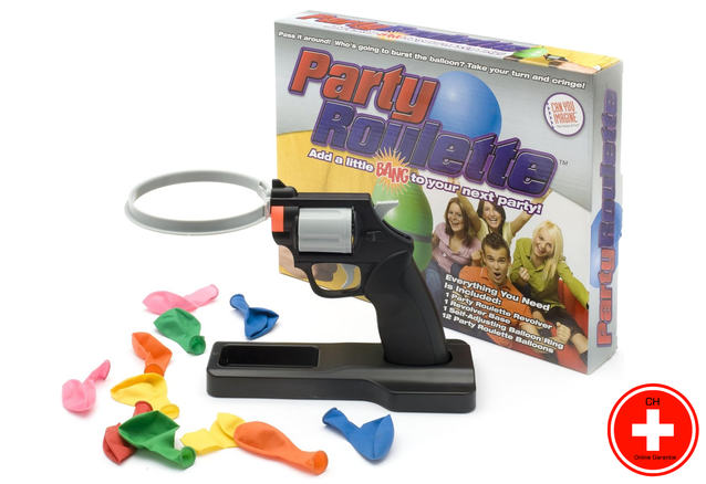 Party Russisch Roulette Revolver Klassiker Party Nervenspiel Ballon Geschenk