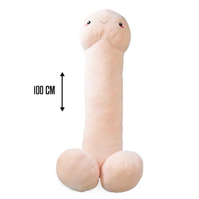 Penis Plsch Schwanz Plschtier Phallus Kissen Peniskissen XXL Lustiges Dickkissen Pint ca. 100cm 1m Geschenk Frau Freundin Geburtstag Gag Gadget Erotik Geschenkidee Amore Liebe Zubehr Couch Sofa Bett