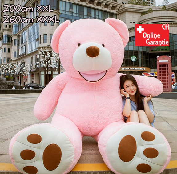 Plsch Br Teddybr Plschteddy Plschbr XXL Plschtier Teddy 260cm XXXL Pink Geschenk Kind Frau Freundin verliebte