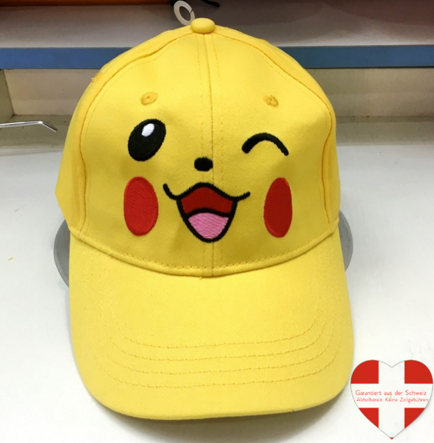 Pokémon Pikachu Cap Kappe Mütze Fan TV Videospiel Klassiker Gelb Pika Accessoire Zubehör