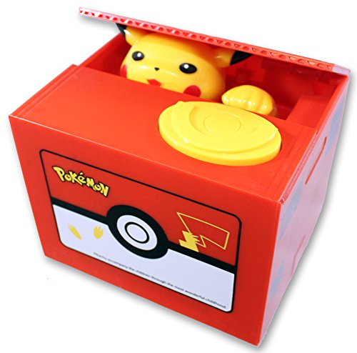 Pokémon Pikachu Geld Sparbox Spardose Sparschein Münz Münzen Box Geschenk Pokemon Geschenk