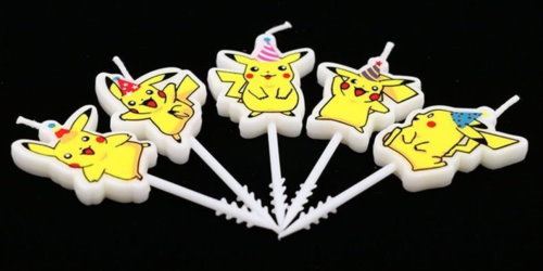 Pokémon Pikachu Kerz Kerzen Geburtstagskerzen Kuchen Cake Deko Kuchendeko 5 Stück Set Kind Kinder Geburtstag Fan Pokemon GO Accessoire