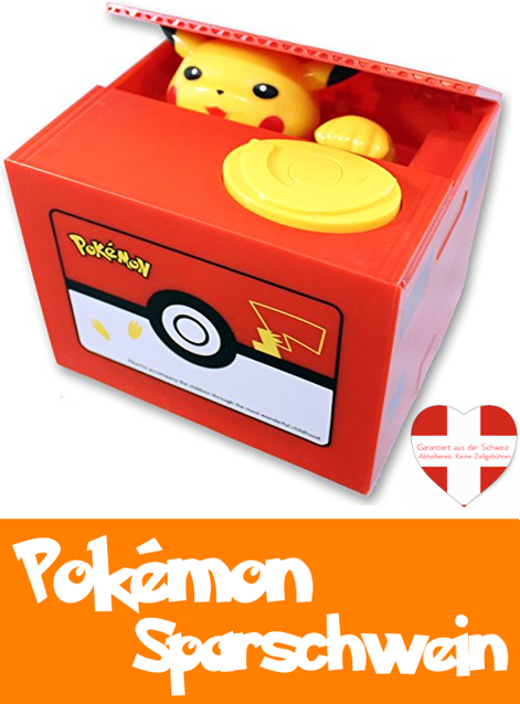 Pokmon Pikachu Sparksli Mnz Sparschwein Spardose Box Geschenk Kind Kinder Fan Geschenk Weihnachten