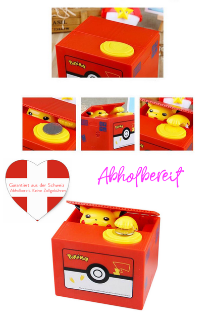 Pokémon Pikachu Sparkäsli Münz Sparschwein Spardose Box Geschenk Kind Kinder Fan Geschenk Weihnachten