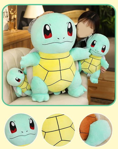 Pokmon Schiggy Plsch XXL Squirtle Plschtier 90cm Pokemon Kuscheltier Stofftier Spielzeug