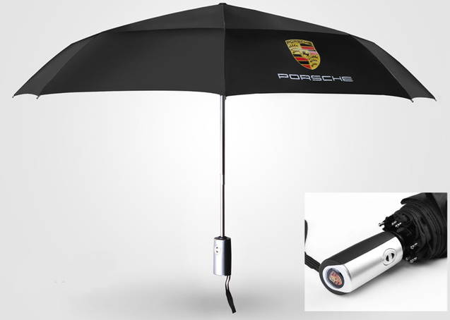 Porsche Regenschirm Fan Outdoor Gebrauchsgegenstand Schwarz Schweiz