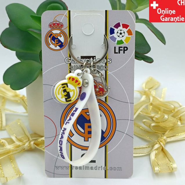 Real Madrid Schlüsselanhänger Schlüsselband Fussball Fan Wappen Zubehör Fanartikel Accessoire