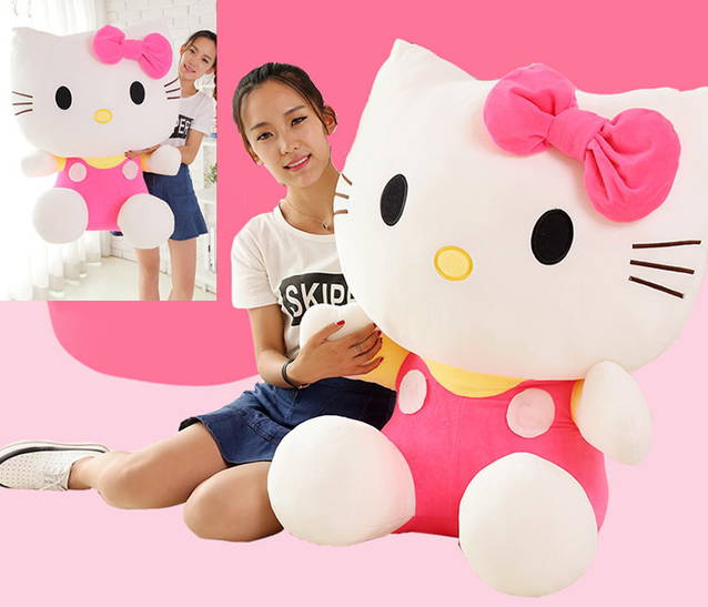 Riesen Pink Hello Kitty Hellokitty Plüschtier Mädchen Geschenk Weihnachten Hit 100cm XXL