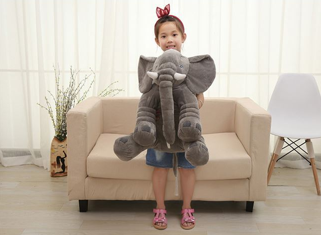 Riesen Plüschtier Elefant XXL Kuscheltier Kissen Elefanten Elefantenkissen Baby Kind Kinder Kinderzimmer Geschenk Mutter 80cm 
