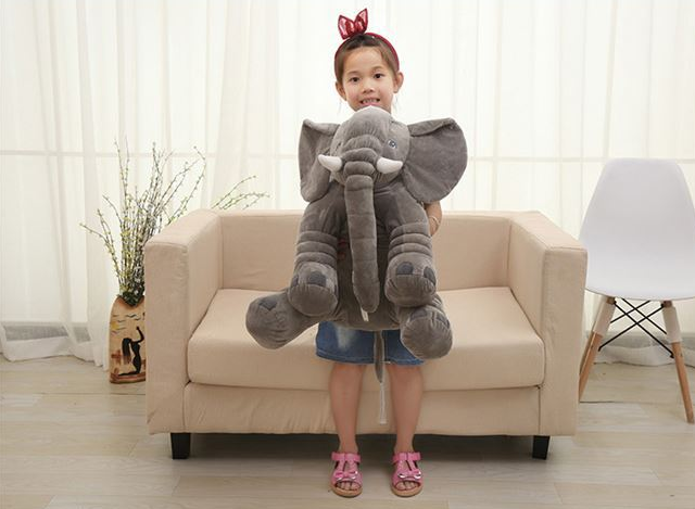 Riesen Plschtier Elefant XXL Kuscheltier Kissen Elefanten Elefantenkissen Baby Kind Kinder Kinderzimmer Geschenk Mutter 80cm 