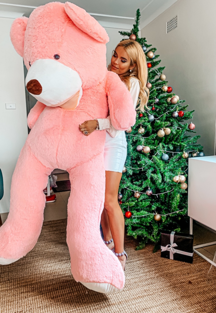 Riesen Teddybr Plsch Br Teddy Pink 200cm 260cm Geschenk XXL XXXL 2.0m 2.6m Frau Freundin Girl Mdchen Weihnachten