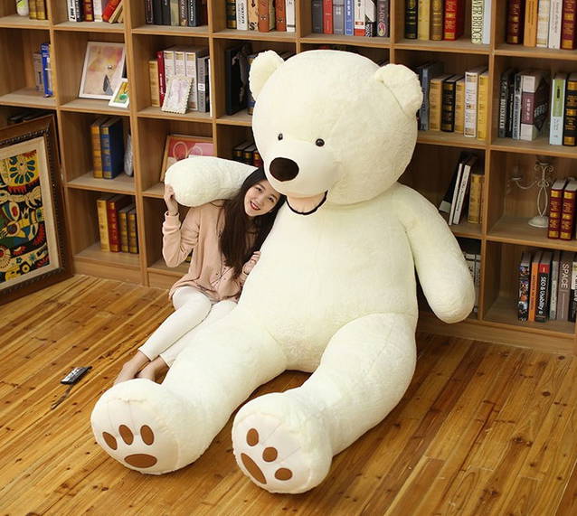 Riesen XXL Teddybr Weiss Plsch Kuschelbr Plschbr Plschtier Eisbr Eis Br Weiss Ted Weihnachten Geschenk Kind Kinder Freundin Frau