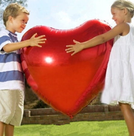 Riesenballon Herz Rot Riesen Ballon Liebe Love Valentinstag Hochzeit Frau Freundin 75cm XXL