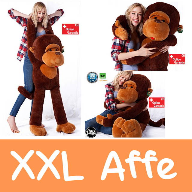 Riesengrosser XXL Plsch Affe Monkey Schlenker Plschaffe 1.3m Geschenk Kind Kinder Frau Freundin