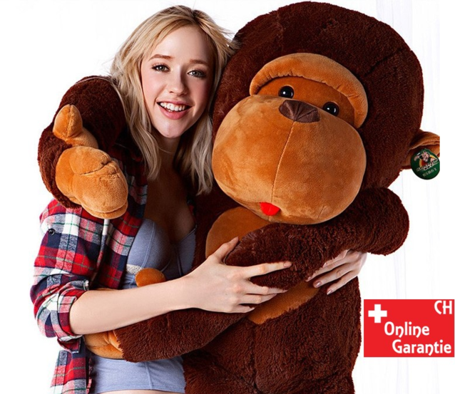 Riesengrosser XXL Plüsch Affe Monkey Plüschaffe 1.3m Geschenk Kind Kinder Frau Freundin