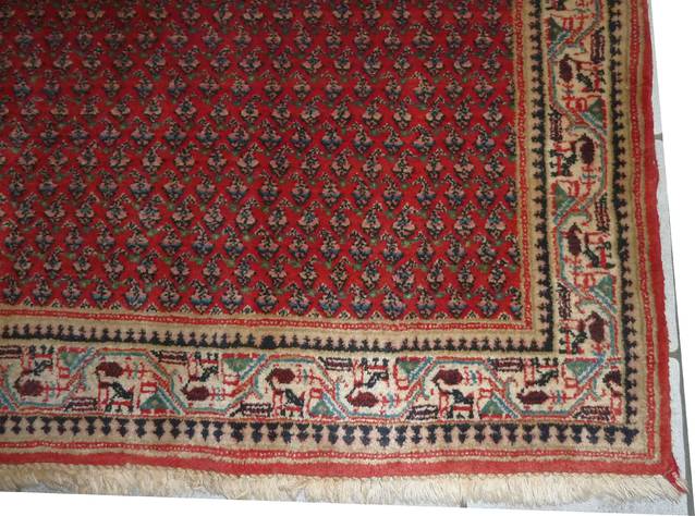 Sarough Teppich Iran 350 x 108 cm rot - beige