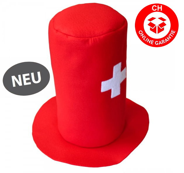 Schweizer Schwiiz Swiss Suisse Fan Zylinder Filz Hut Kappe Mütze Fussball EM
