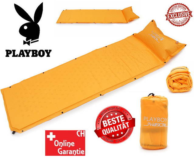 Selbstaufblasbare Playboy Luftmatratze Luft Matratze Schlafsack Schlafmatte Zelt Zelten Openair Outdoor Camping Campen Designer Luxus