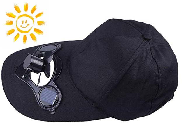 Solar Baseball Cap Mtze Kappe mit integriertem Mini Ventilator Sommer Gadget Solarkappe Sonne