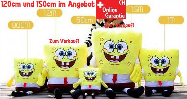 SpongeBob Schwammkopf XXL Plschtier Plsch Patrick Seestern Diverse Grssen Geschenk Kinder Freundin 