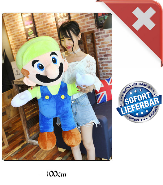 Super Mario Luigi Riesen Plüsch Figur Plüschtier Stofftier Nintendo Geschenk XXL Videospiel Luigi's Mansion Game