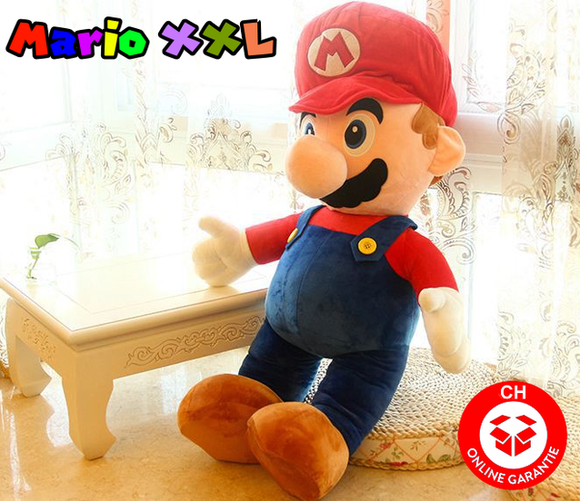 Super Mario Mario Rot Riesen Plsch Figur Plschtier Stofftier Nintendo Switch Geschenk XXL Videospiel Mario Bros.