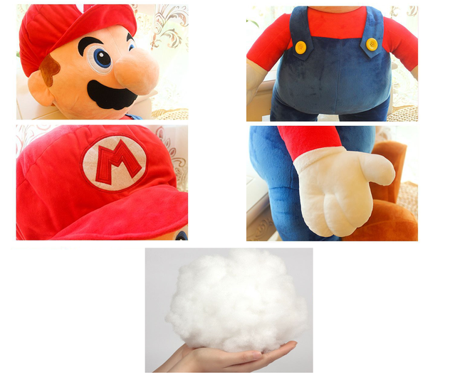 Super Mario Mario Rot Riesen Plüsch Figur Plüschtier Stofftier Nintendo Switch Geschenk XXL Videospiel Mario Bros.