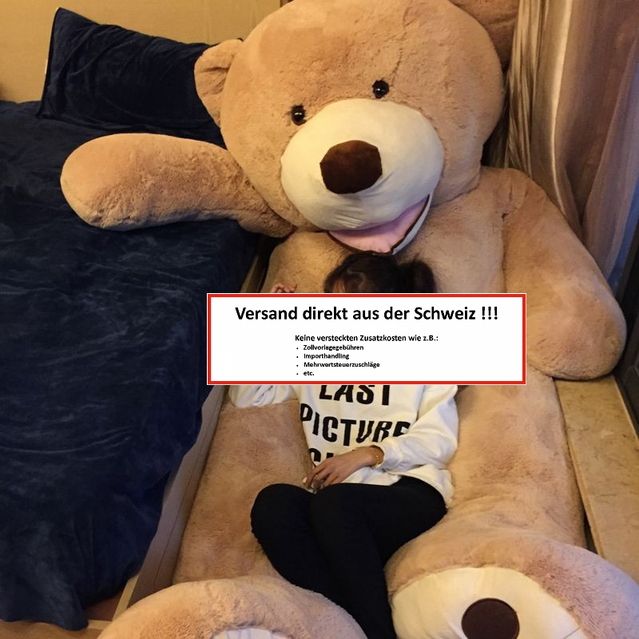 Teddy Br Plschbr Ted Plschtier Plsch Ted Brchen Geschenk 3 Grssen 160cm 200cm 260cm Premium Deluxe 