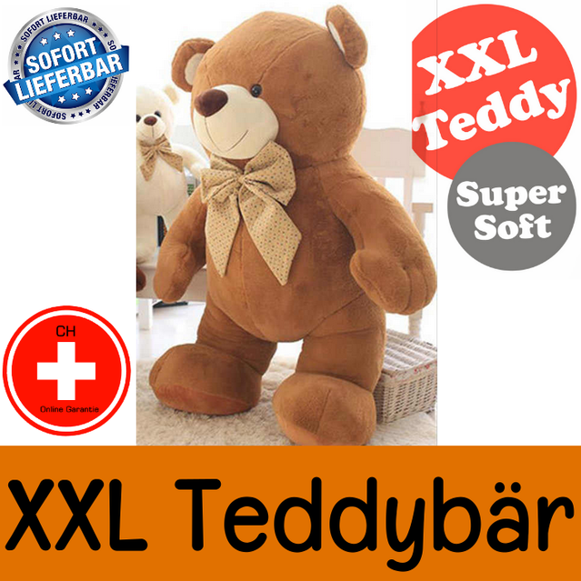 Teddy XXL Teddybär Tedi 210cm Geschenk Bär Plüsch Kind Frau Freundin Plüschtier Kuschelbär XXXL Schweiz