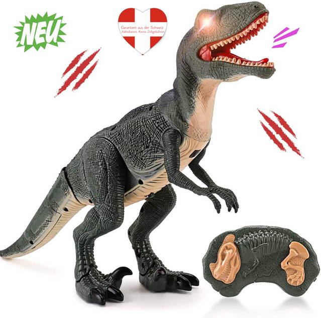 Ferngesteuerter Dinosaurier RC Dinosaurier Spielzeug Velociraptor Raptor Spielzeug Geschenk Kind Kinder Junge Weihnachten Geburtstag